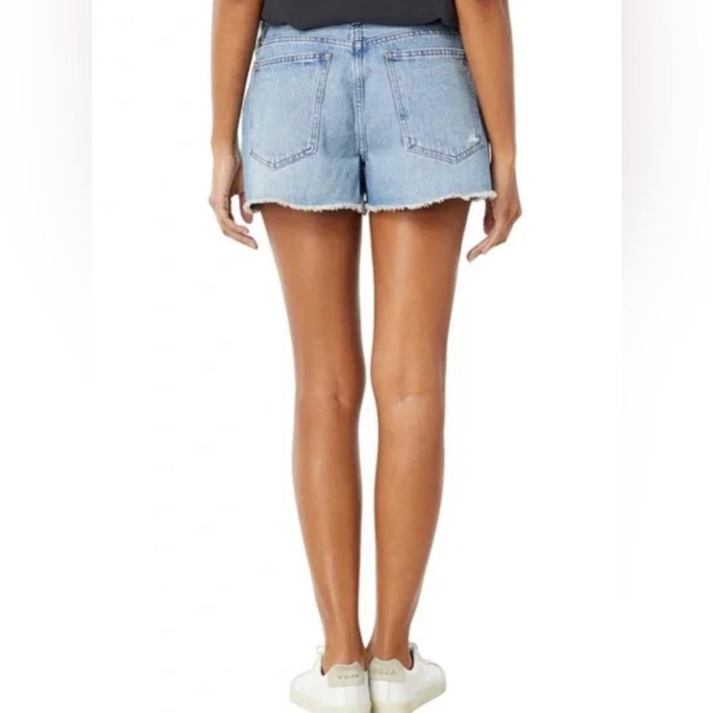 Madewell High Rise Relaxed Denim Shorts Cotton Distressed Cut Off Raw Hem Sz 27 - Picture 7 of 10